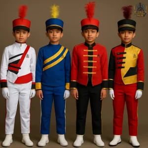 SERAGAM DRUMBAND / MARCHING BAND ANAK SD - KOSTUM DRUMBAND - CUSTOM SERAGAM DRUMBAND