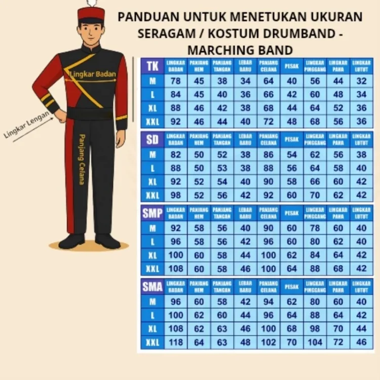 Seragam Drumband Pasukan / Kostum Drumband Khusus Retail - Image 3